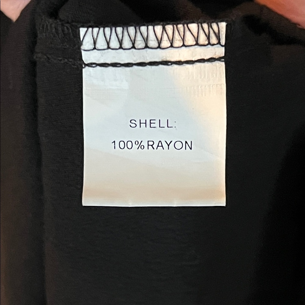 BloomChic Black V-Neck Blouse with Button Detail - Picture 3 of 9
